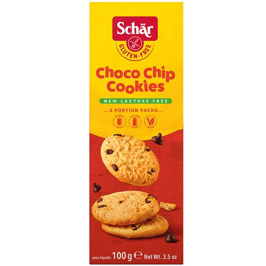 Μπισκότα με Κομματάκια Σοκολάτας Choco Chip χωρίς γλουτένη/λακτόζη (100γρ)