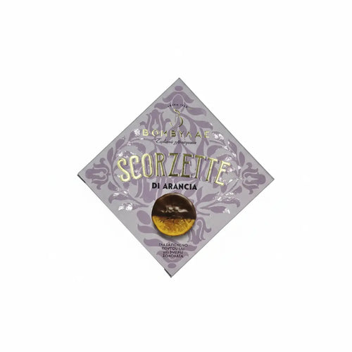 Scorzette di Arancia – φέτες σιροπιασμένου πορτοκαλιού με επικάλυψη μαύρης σοκολάτας Βομβύλας 150g