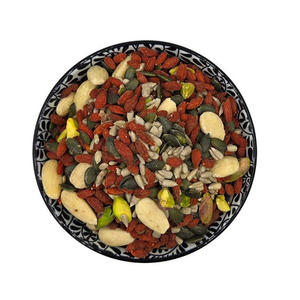 Berry Nut Fusion – Goji Berry, Κολοκυθόσποροι, Ηλιόσποροι, Λευκά Αμύγδαλα & Φιστίκια Αιγίνης