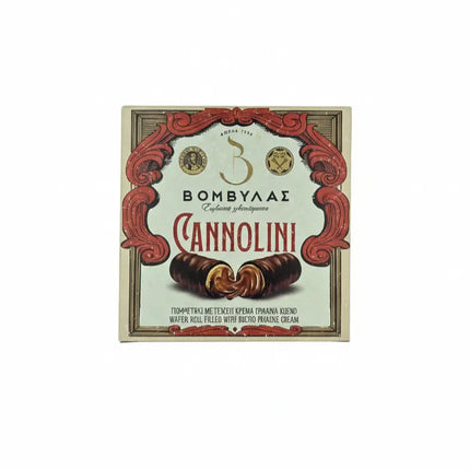 Cannolini γεμιστά με κρέμα Bueno, επικάλυψη μαύρης σοκολάτας Βομβύλας 170g – τραγανά πουράκια δώρου
