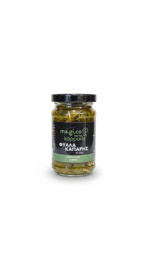 Φύλλα κάπαρης σε άλμη premium γυάλινο βαζάκι 100g