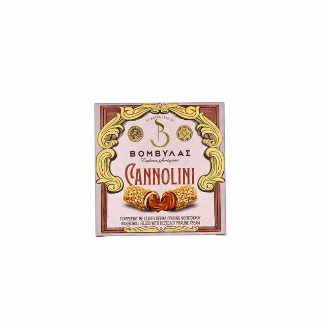 Cannolini γεμιστά με κρέμα πραλίνα φουντουκιού Βομβύλας 170g – τραγανά πουράκια δώρου