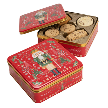 Γιορτινό Κουτί με Ασορτί Μπισκότα Καρυοθραύστης.