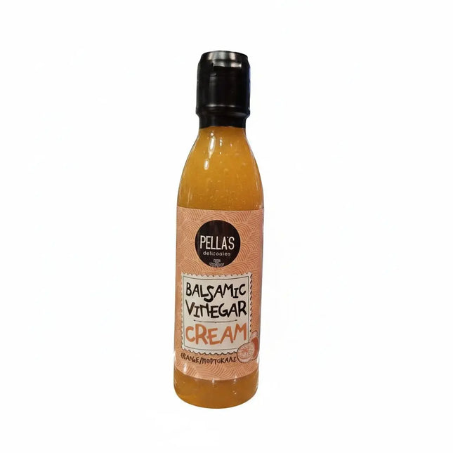Κρέμα βαλσάμικο με πορτοκάλι Pella's Delicacies 200ml σε γυάλινο μπουκάλι premium