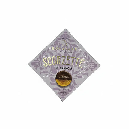 Scorzette di Arancia – φέτες σιροπιασμένου πορτοκαλιού με επικάλυψη μαύρης σοκολάτας Βομβύλας 150g
